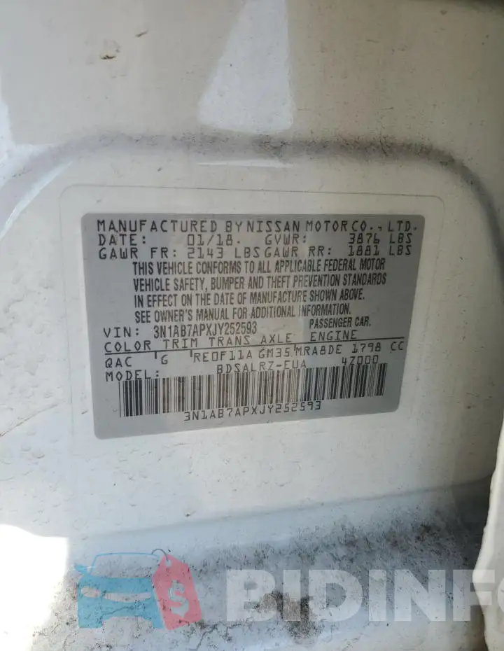 3N1AB7APXJY252593 Photo# 12