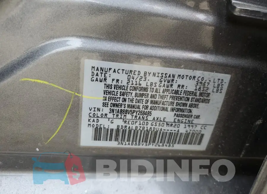 3N1AB8BV5PY268485 Photo# 13