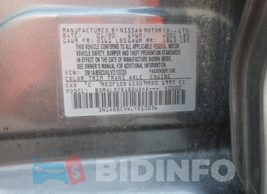 3N1AB8CV4LY210036 Photo# 12