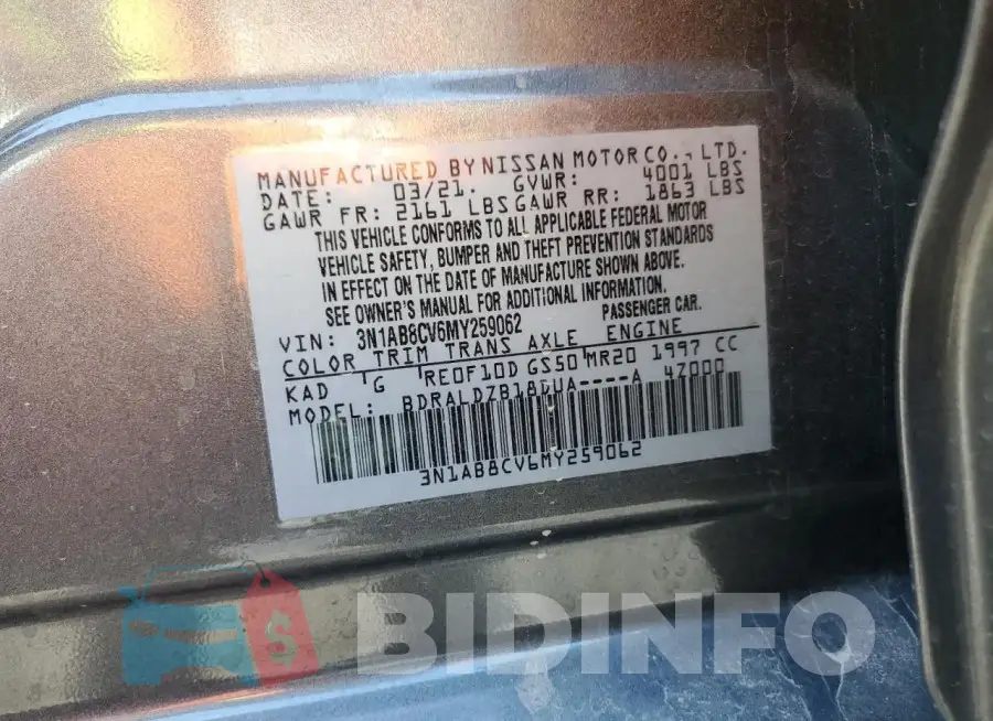 3N1AB8CV6MY259062 Photo# 13