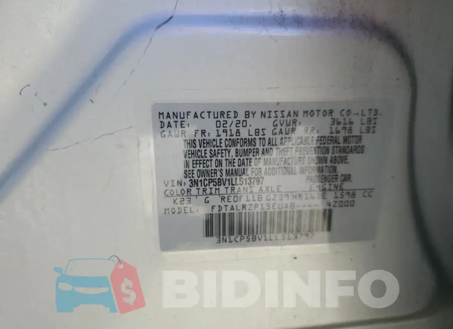 3N1CP5BV1LL513797 Photo# 12