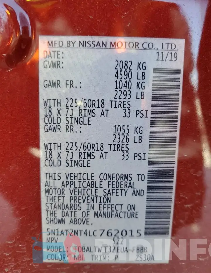 5N1AT2MT4LC762015 Photo# 13