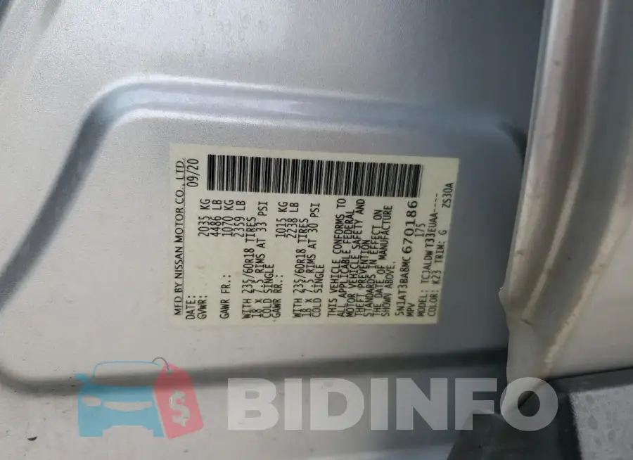 5N1AT3BA8MC670186 Photo# 12