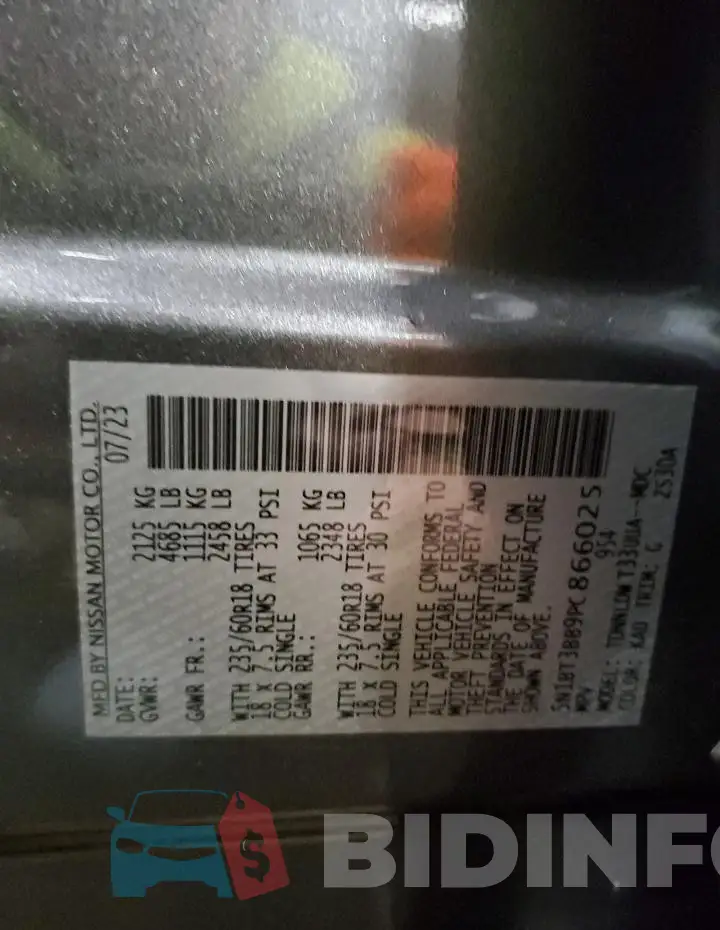 5N1BT3BB9PC866025 Photo# 14