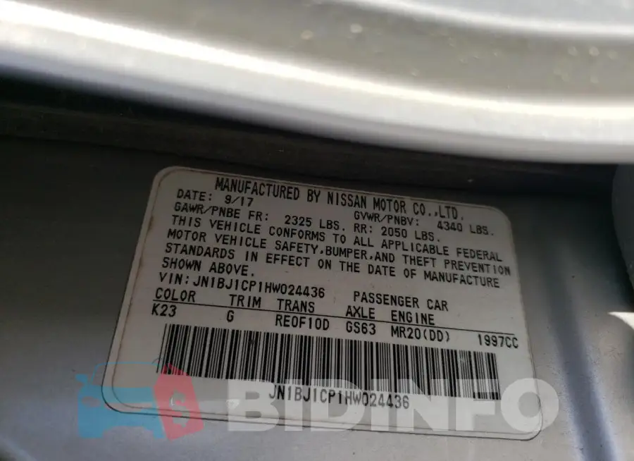 JN1BJ1CP1HW024436 Photo# 13
