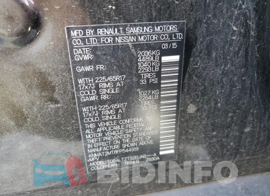 KNMAT2MT8FP544919 Photo# 12