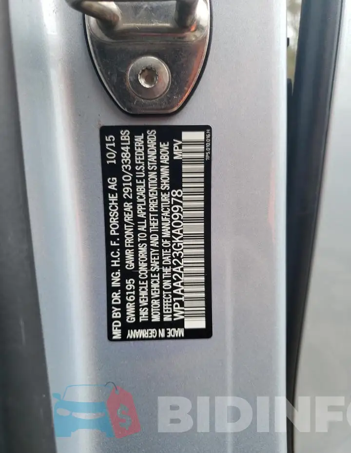 WP1AA2A23GKA09978 Photo# 13