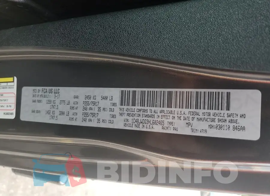 1C4BJWDG3HL602465 Photo# 13