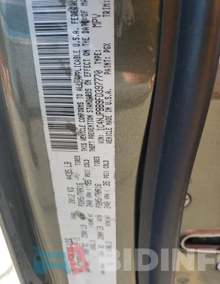 1C4NJPBB9FD397770 Photo# 13