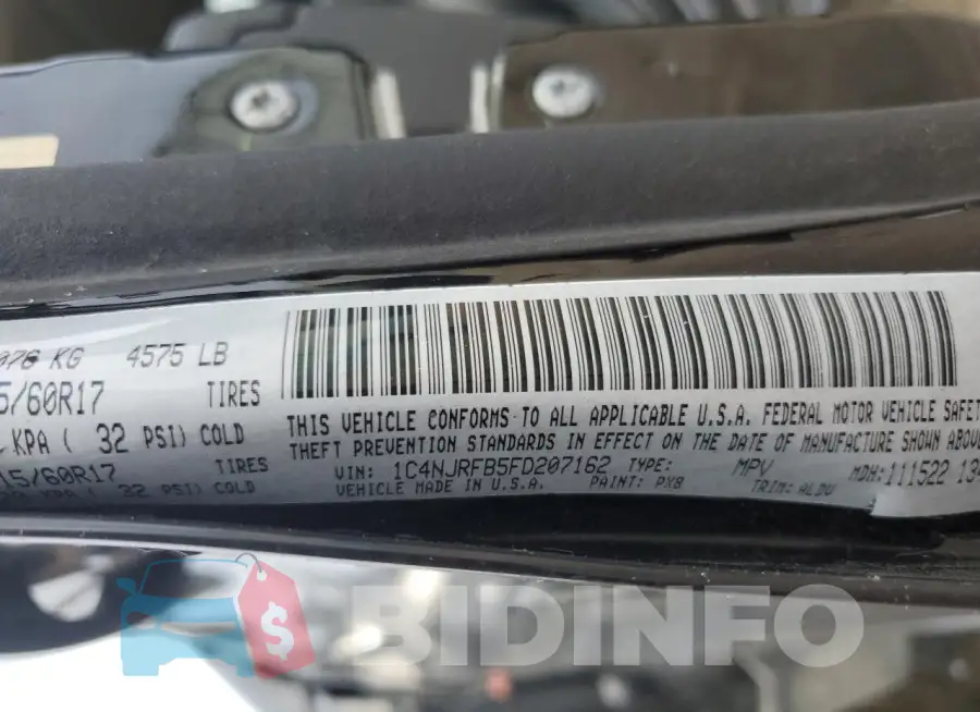 1C4NJRFB5FD207162 Photo# 13