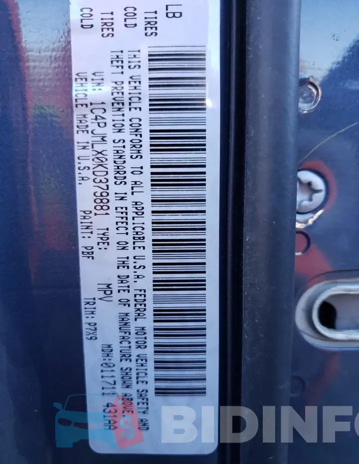 1C4PJMLX0KD379881 Photo# 13