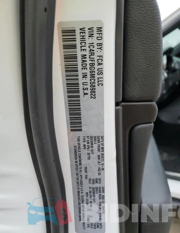 1C4RJFBG6MC589822 Photo# 13