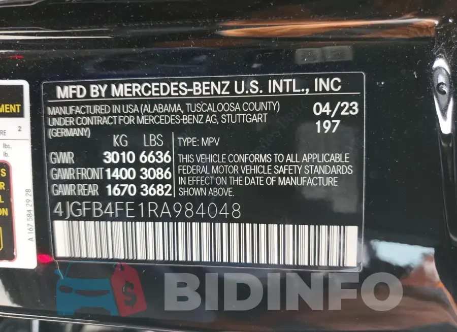 4JGFB4FE1RA984048 Photo# 13