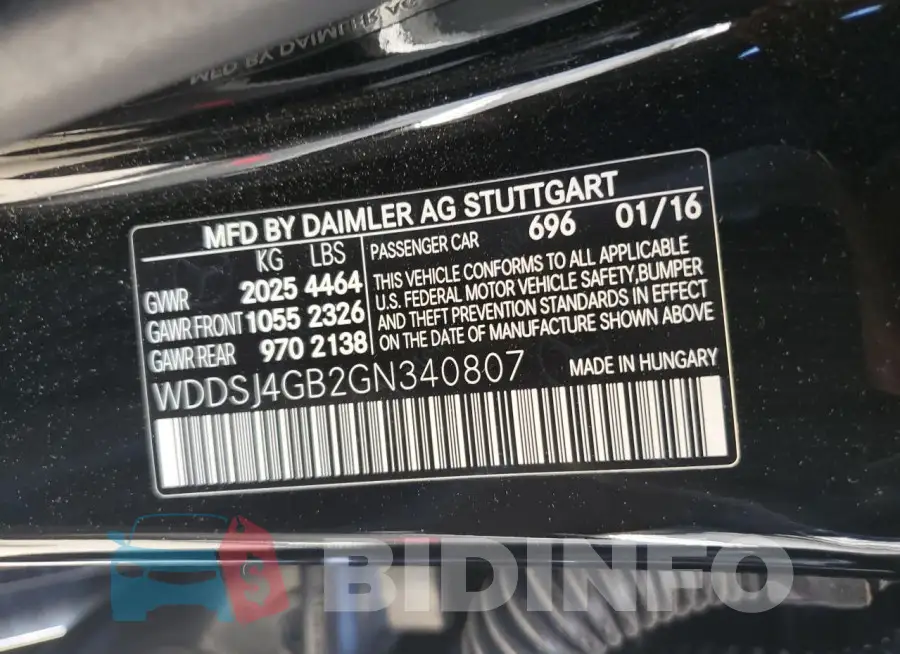 WDDSJ4GB2GN340807 Photo# 12