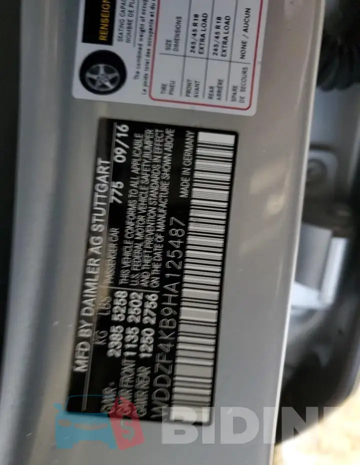 WDDZF4KB9HA125487 Photo# 12