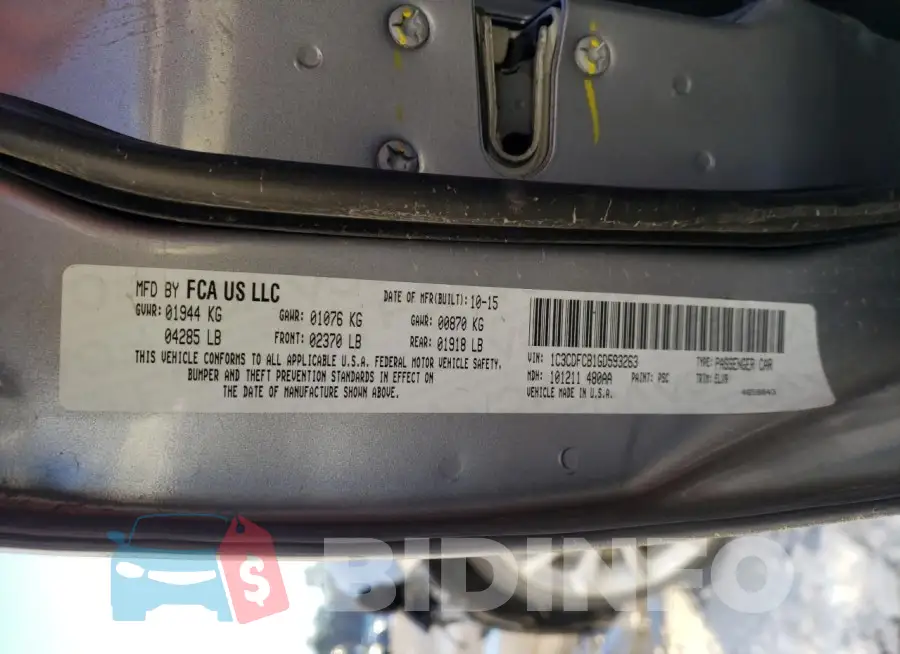 1C3CDFCB1GD593263 Photo# 12