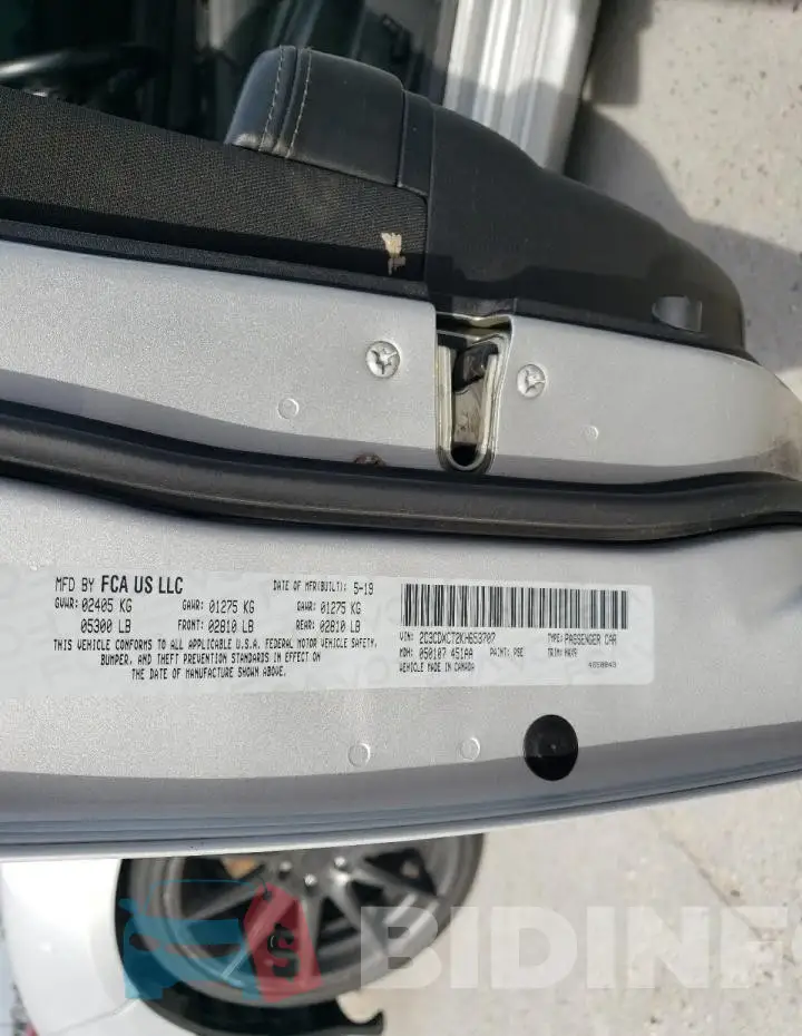 2C3CDXCT2KH653707 Photo# 12