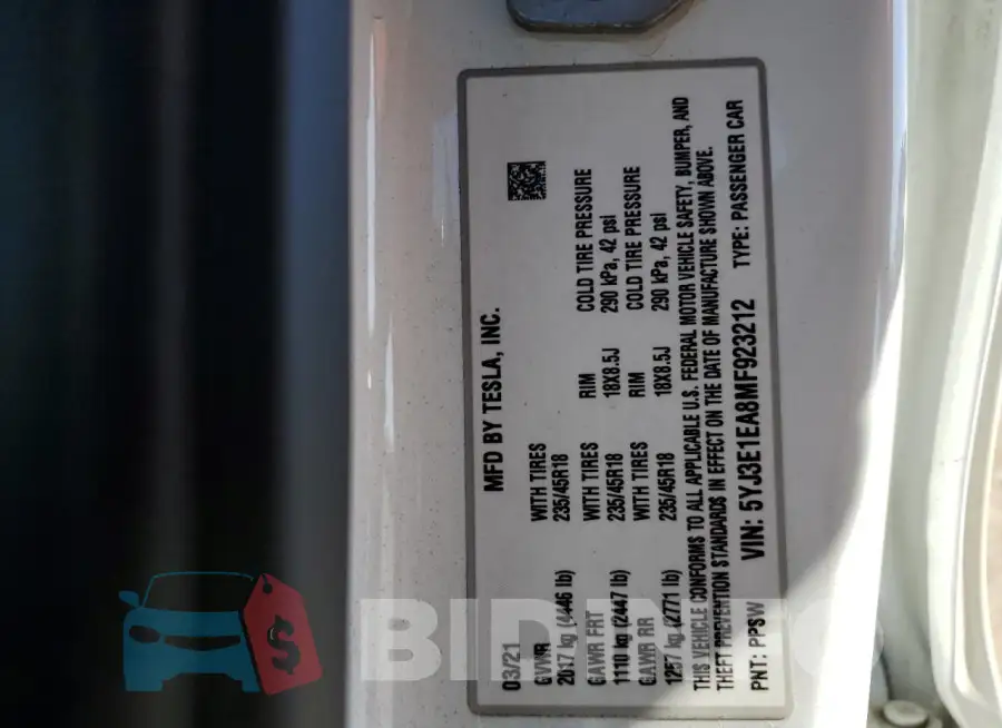 5YJ3E1EA8MF923212 Photo# 12