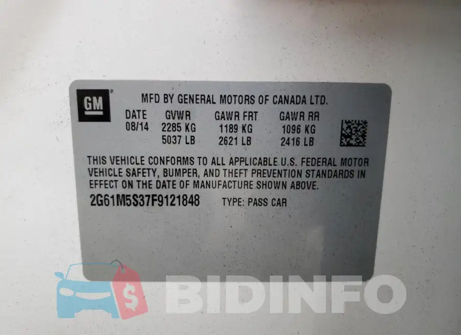 2G61M5S37F9121848 Photo# 12