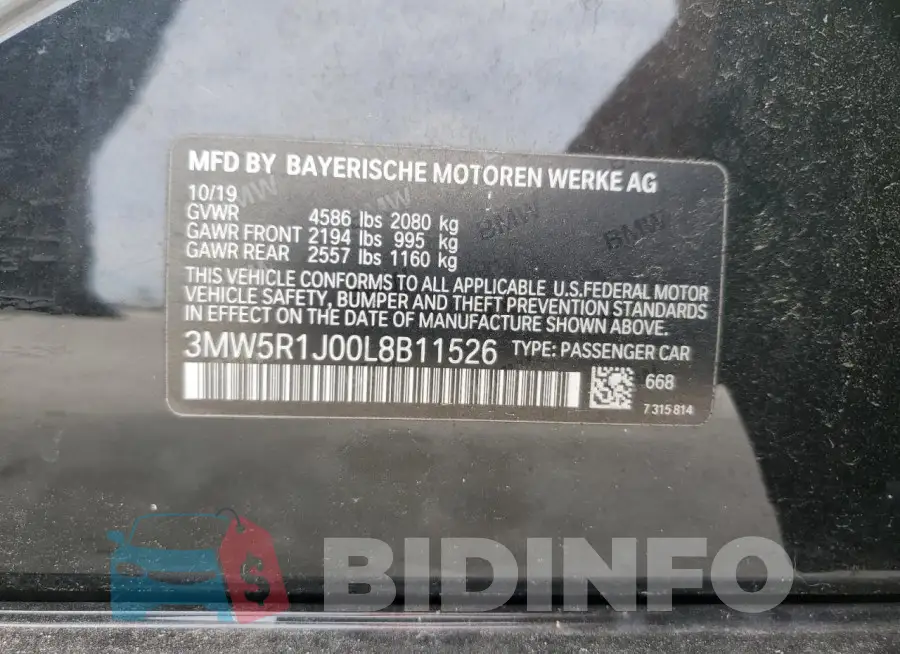 3MW5R1J00L8B11526 Photo# 12