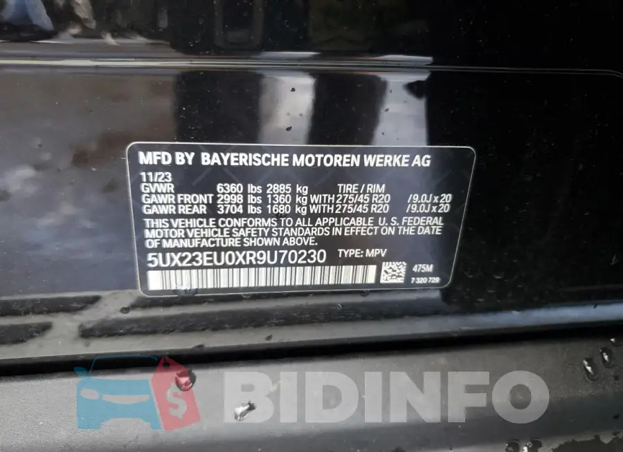 5UX23EU0XR9U70230 Photo# 12