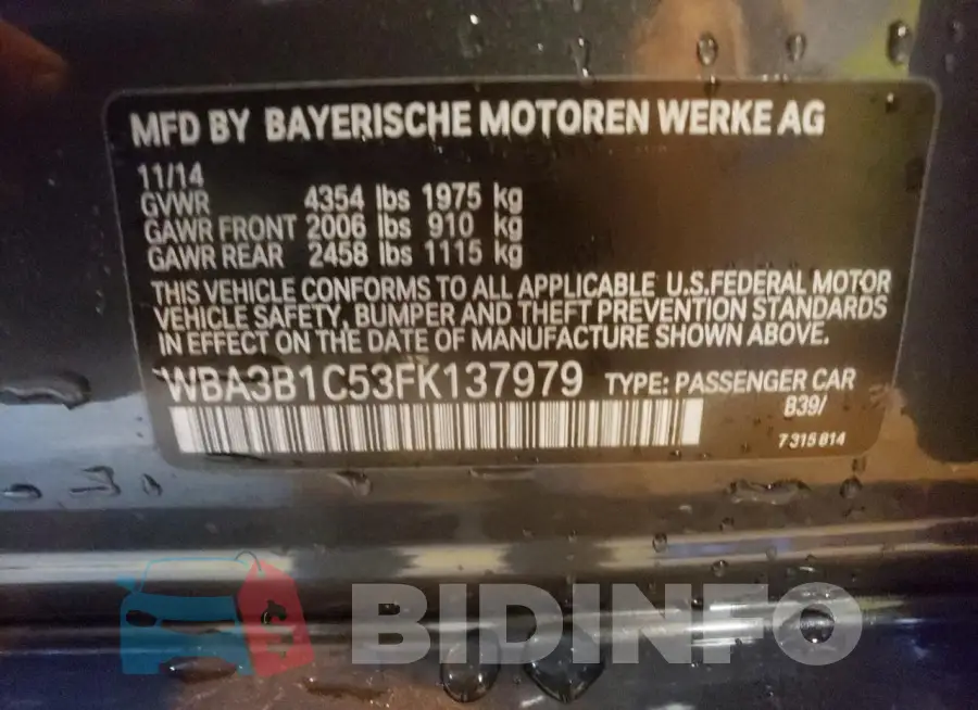 WBA3B1C53FK137979 Photo# 12