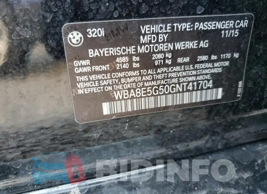 WBA8E5G50GNT41704 Photo# 12