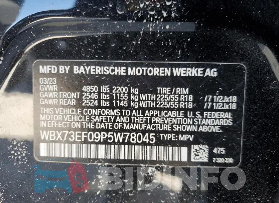WBX73EF09P5W78045 Photo# 13