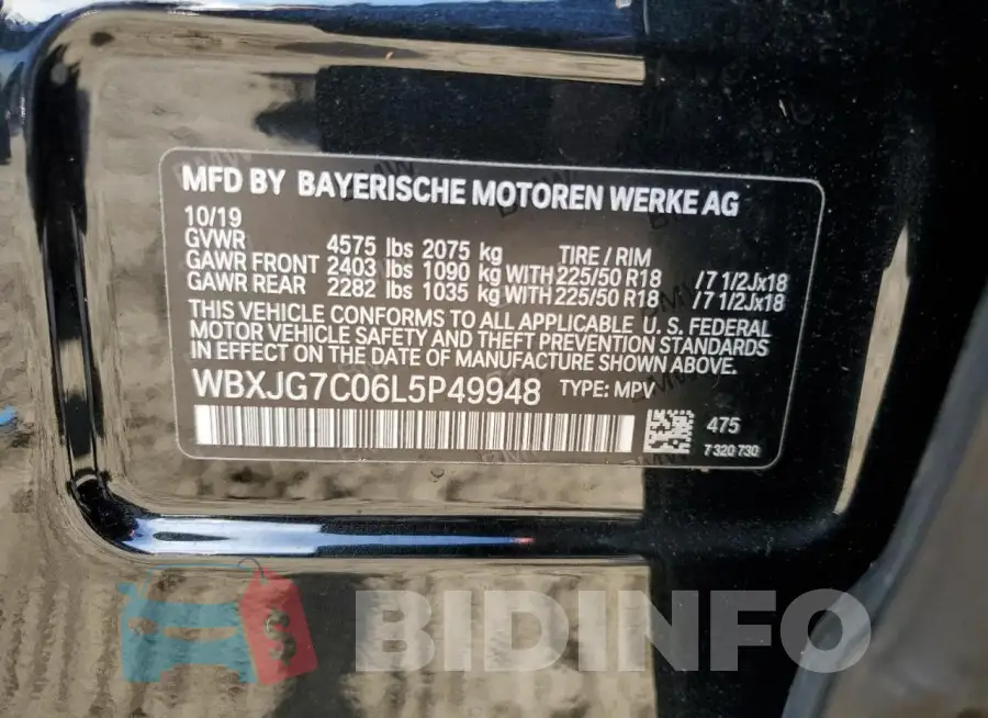 WBXJG7C06L5P49948 Photo# 13