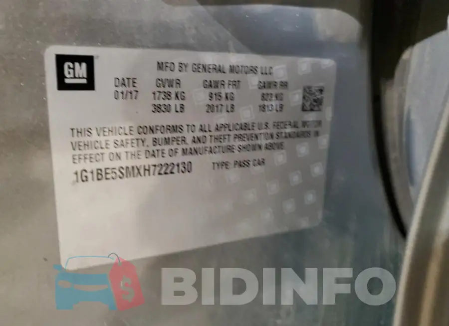 1G1BE5SMXH7222130 Photo# 12