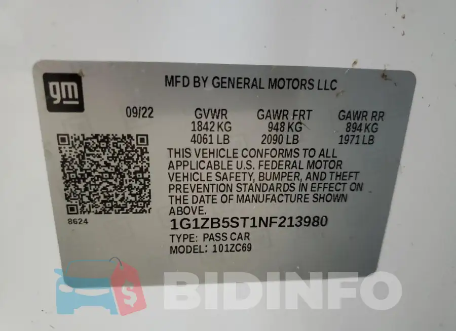 1G1ZB5ST1NF213980 Photo# 12