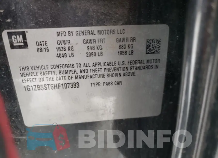 1G1ZB5ST6HF107383 Photo# 13