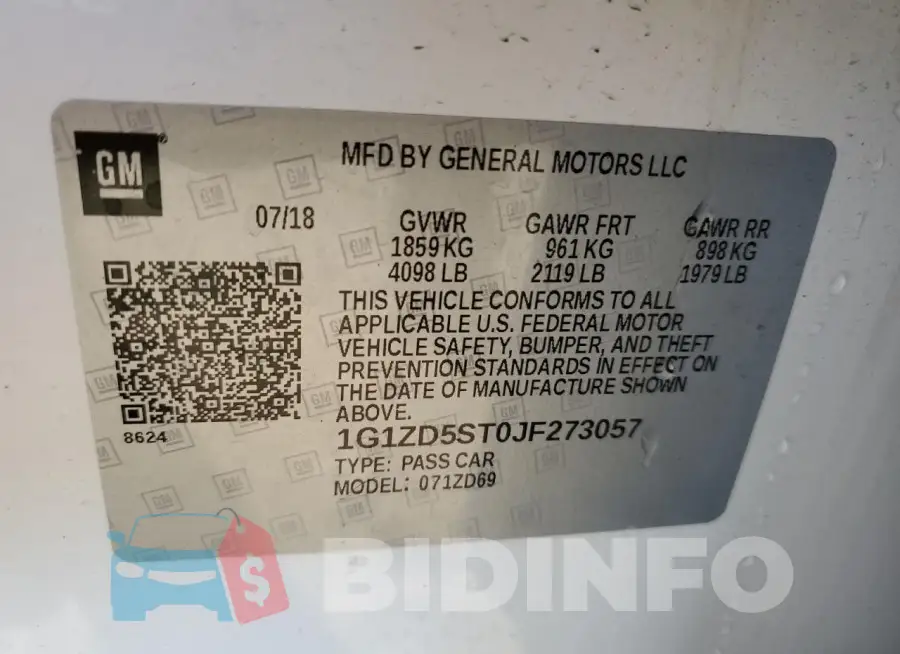 1G1ZD5ST0JF273057 Photo# 12