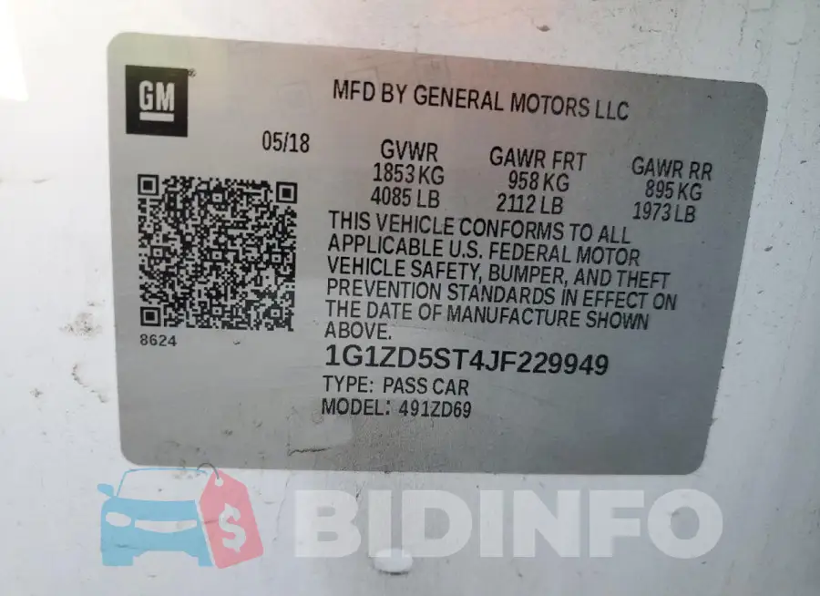 1G1ZD5ST4JF229949 Photo# 12