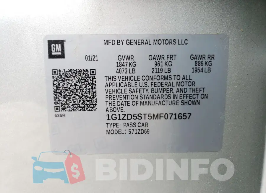 1G1ZD5ST5MF071657 Photo# 12