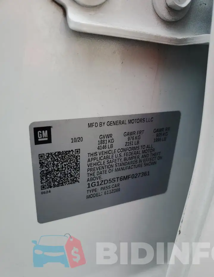1G1ZD5ST6MF027361 Photo# 12