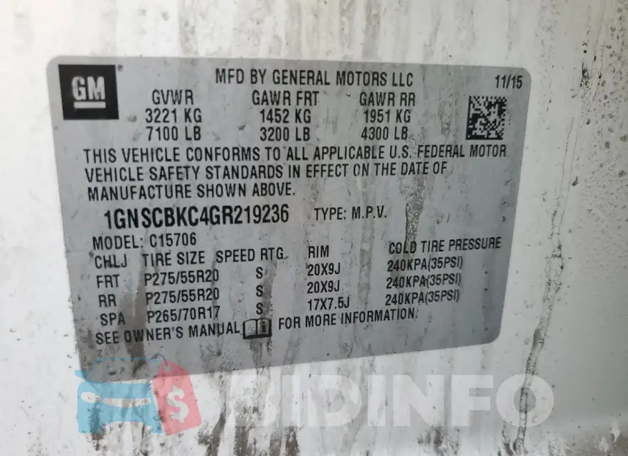 1GNSCBKC4GR219236 Photo# 13