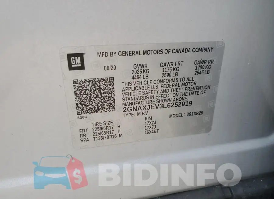 2GNAXJEV3L6252919 Photo# 12