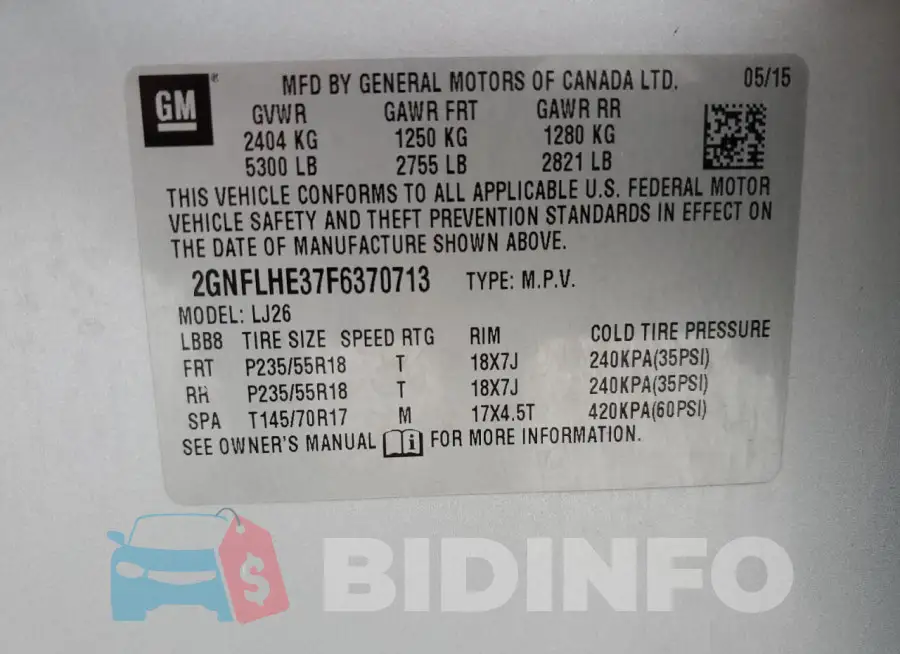 2GNFLHE37F6370713 Photo# 13