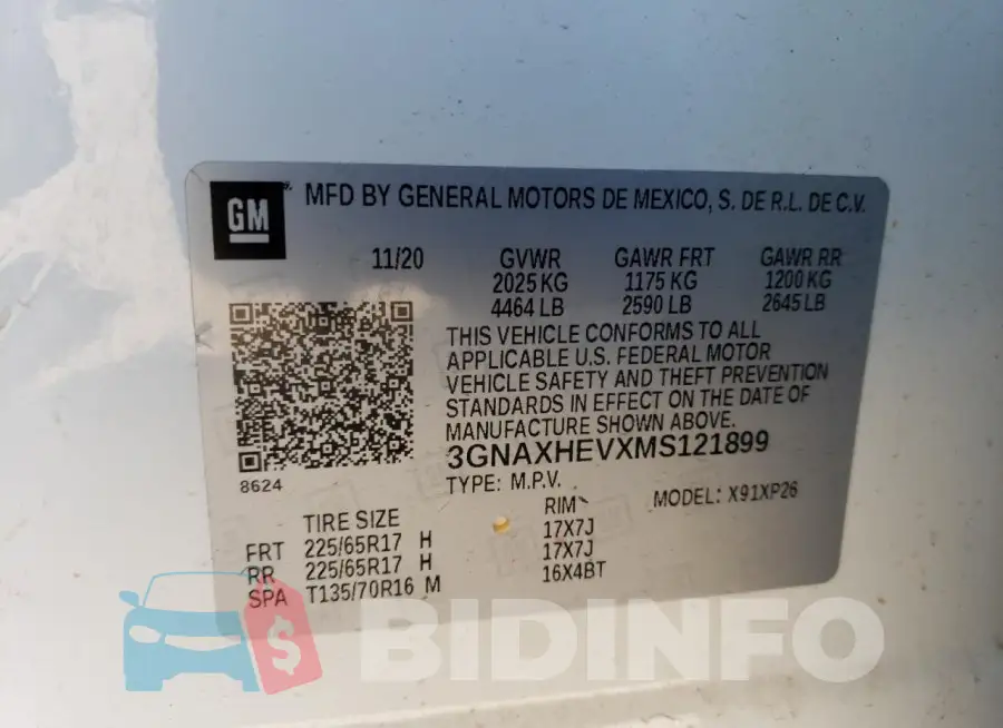 3GNAXHEVXMS121899 Photo# 13