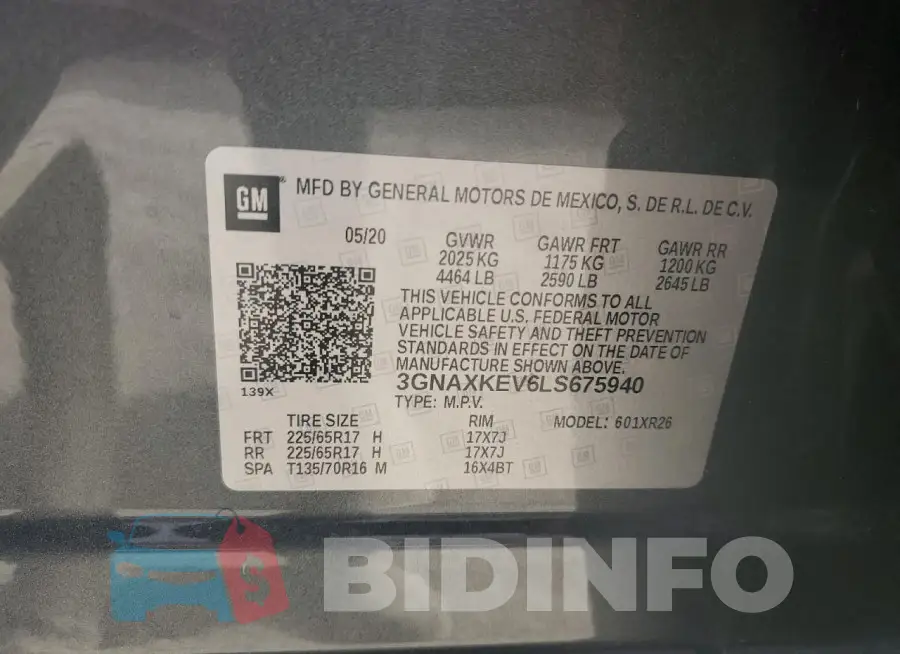 3GNAXKEV6LS675940 Photo# 13