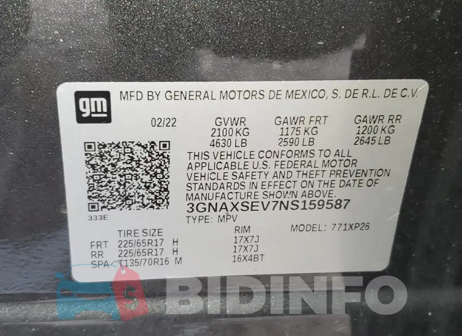 3GNAXSEV7NS159587 Photo# 13