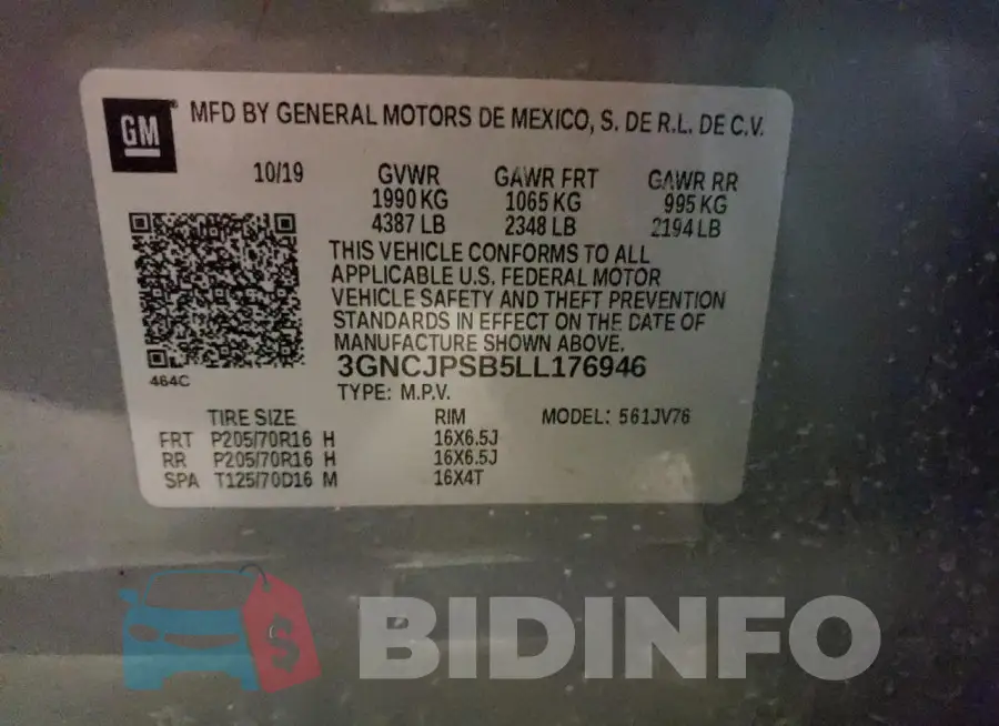 3GNCJPSB5LL176946 Photo# 12