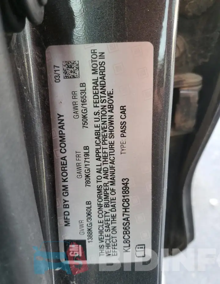 KL8CB6SA7HC818943 Photo# 13