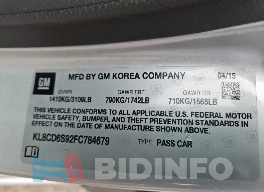 KL8CD6S92FC784679 Photo# 10