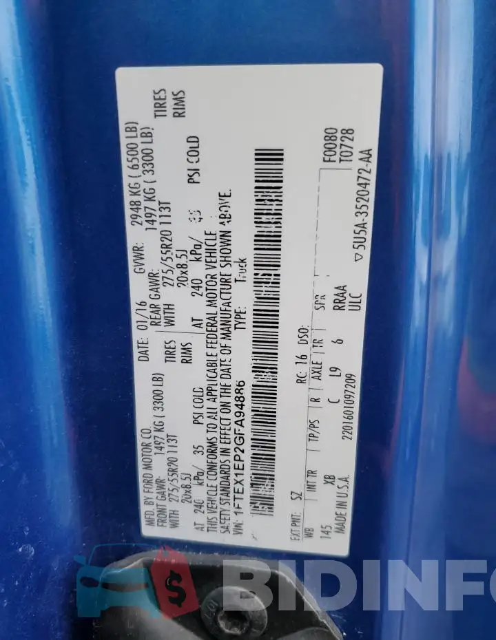 1FTEX1EP2GFA94886 Photo# 12