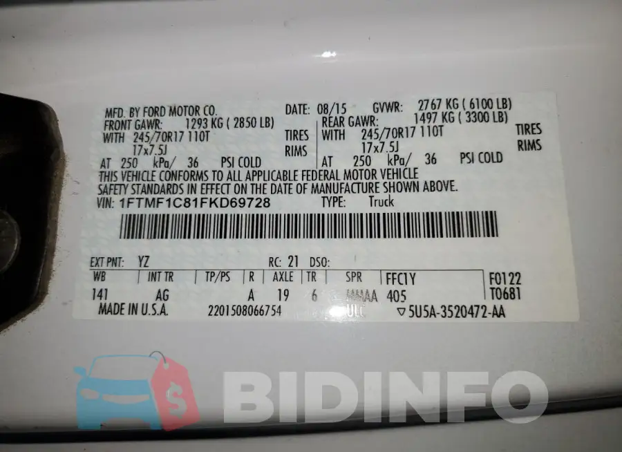 1FTMF1C81FKD69728 Photo# 12