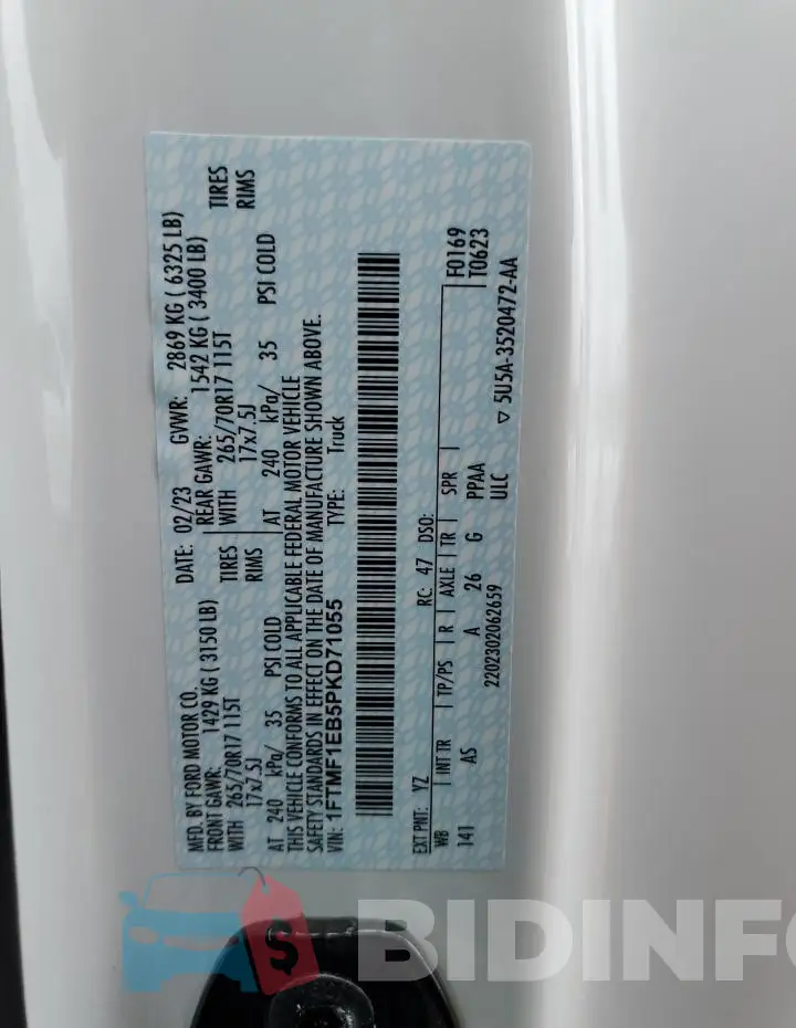 1FTMF1EB5PKD71055 Photo# 13