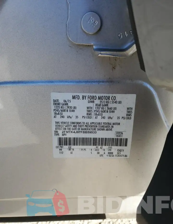 2FMTK4J97FBB59533 Photo# 13