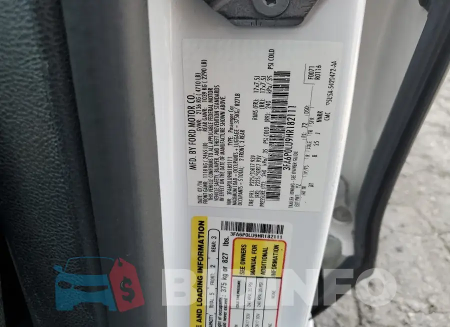3FA6P0LU9HR182111 Photo# 12